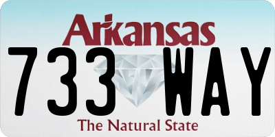 AR license plate 733WAY