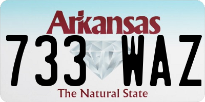 AR license plate 733WAZ