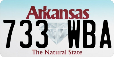 AR license plate 733WBA