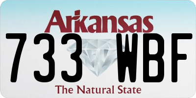 AR license plate 733WBF
