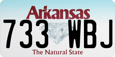 AR license plate 733WBJ