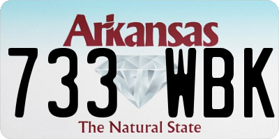 AR license plate 733WBK