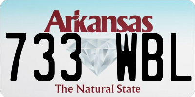AR license plate 733WBL