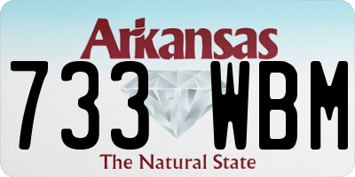 AR license plate 733WBM