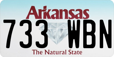 AR license plate 733WBN