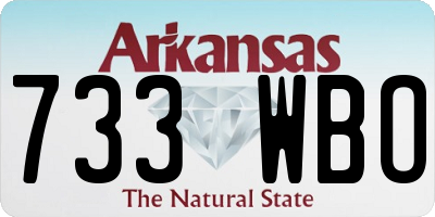 AR license plate 733WBO