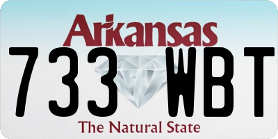 AR license plate 733WBT