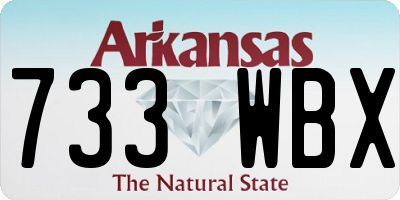 AR license plate 733WBX
