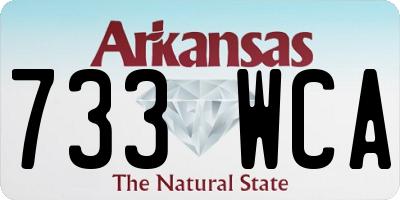 AR license plate 733WCA