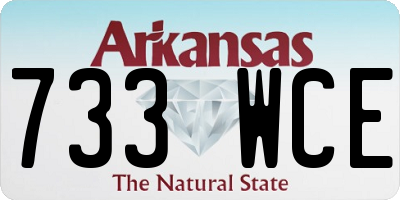AR license plate 733WCE