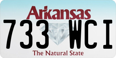 AR license plate 733WCI