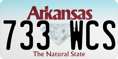 AR license plate 733WCS