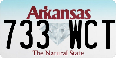 AR license plate 733WCT