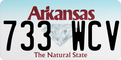 AR license plate 733WCV