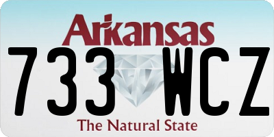 AR license plate 733WCZ