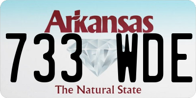 AR license plate 733WDE