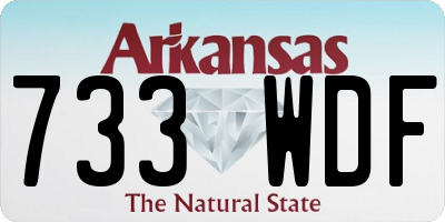 AR license plate 733WDF
