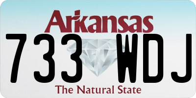AR license plate 733WDJ