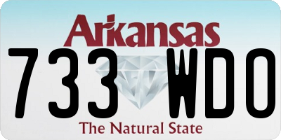 AR license plate 733WDO