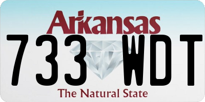 AR license plate 733WDT