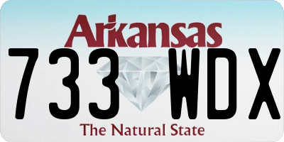 AR license plate 733WDX