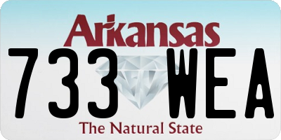 AR license plate 733WEA