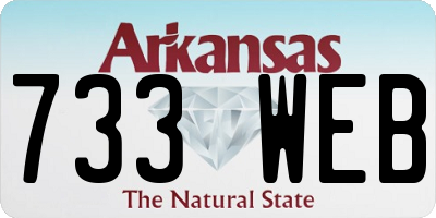 AR license plate 733WEB