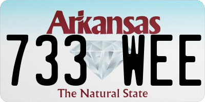 AR license plate 733WEE