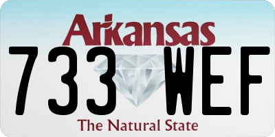 AR license plate 733WEF