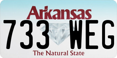 AR license plate 733WEG