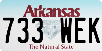 AR license plate 733WEK