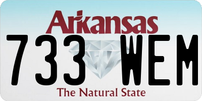 AR license plate 733WEM