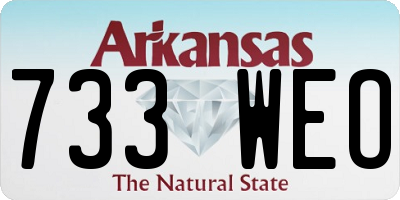 AR license plate 733WEO