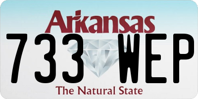 AR license plate 733WEP