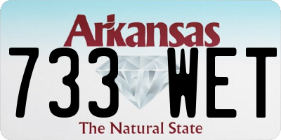AR license plate 733WET
