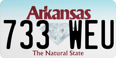 AR license plate 733WEU