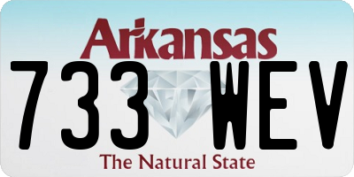 AR license plate 733WEV