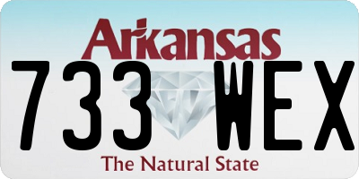 AR license plate 733WEX