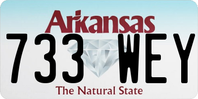 AR license plate 733WEY