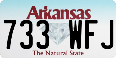 AR license plate 733WFJ
