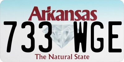 AR license plate 733WGE