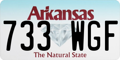 AR license plate 733WGF