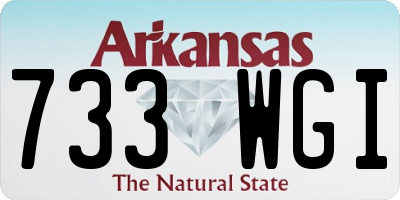 AR license plate 733WGI