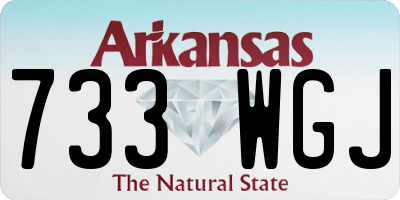 AR license plate 733WGJ