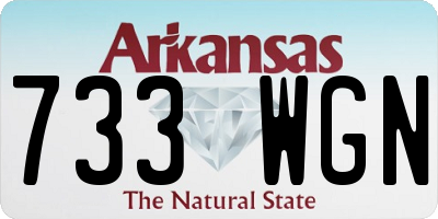 AR license plate 733WGN