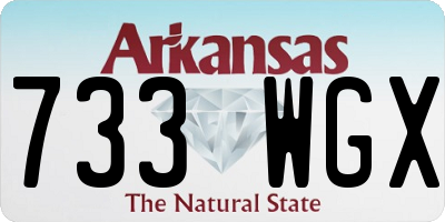 AR license plate 733WGX