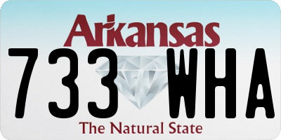 AR license plate 733WHA