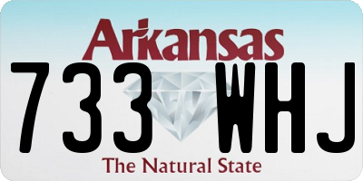 AR license plate 733WHJ