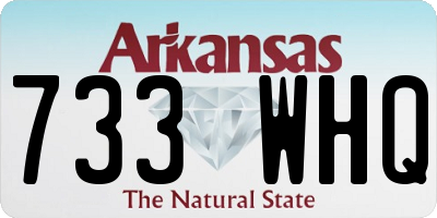 AR license plate 733WHQ