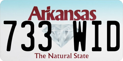 AR license plate 733WID